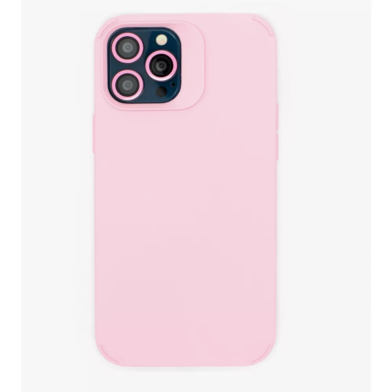 Husa Apple iPhone 13 Pro, Flippy, din Silicon Lichid, Interior din Microfibra, Lentile Fosforescente de Protectie Camera, Anti Amprenta, Rezistenta la Socuri, Roz-4