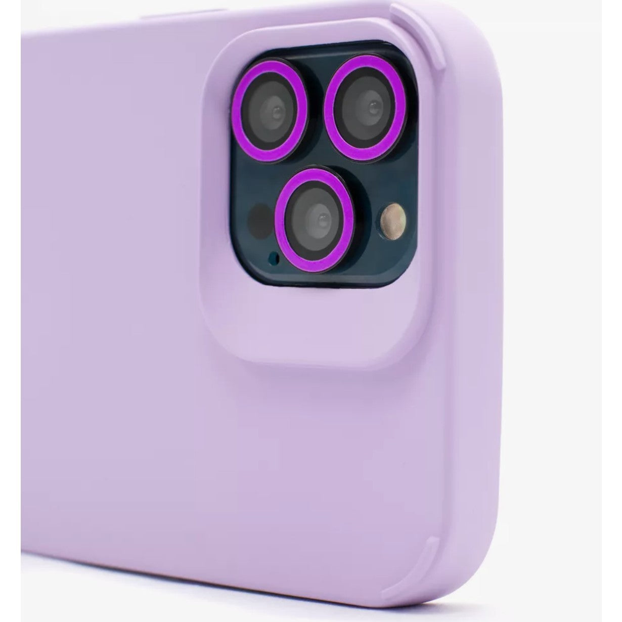 Husa Apple iPhone 13 Pro, Flippy, din Silicon Lichid, Interior din Microfibra, Lentile Fosforescente de Protectie Camera, Anti Amprenta, Rezistenta la Socuri, Mov-7