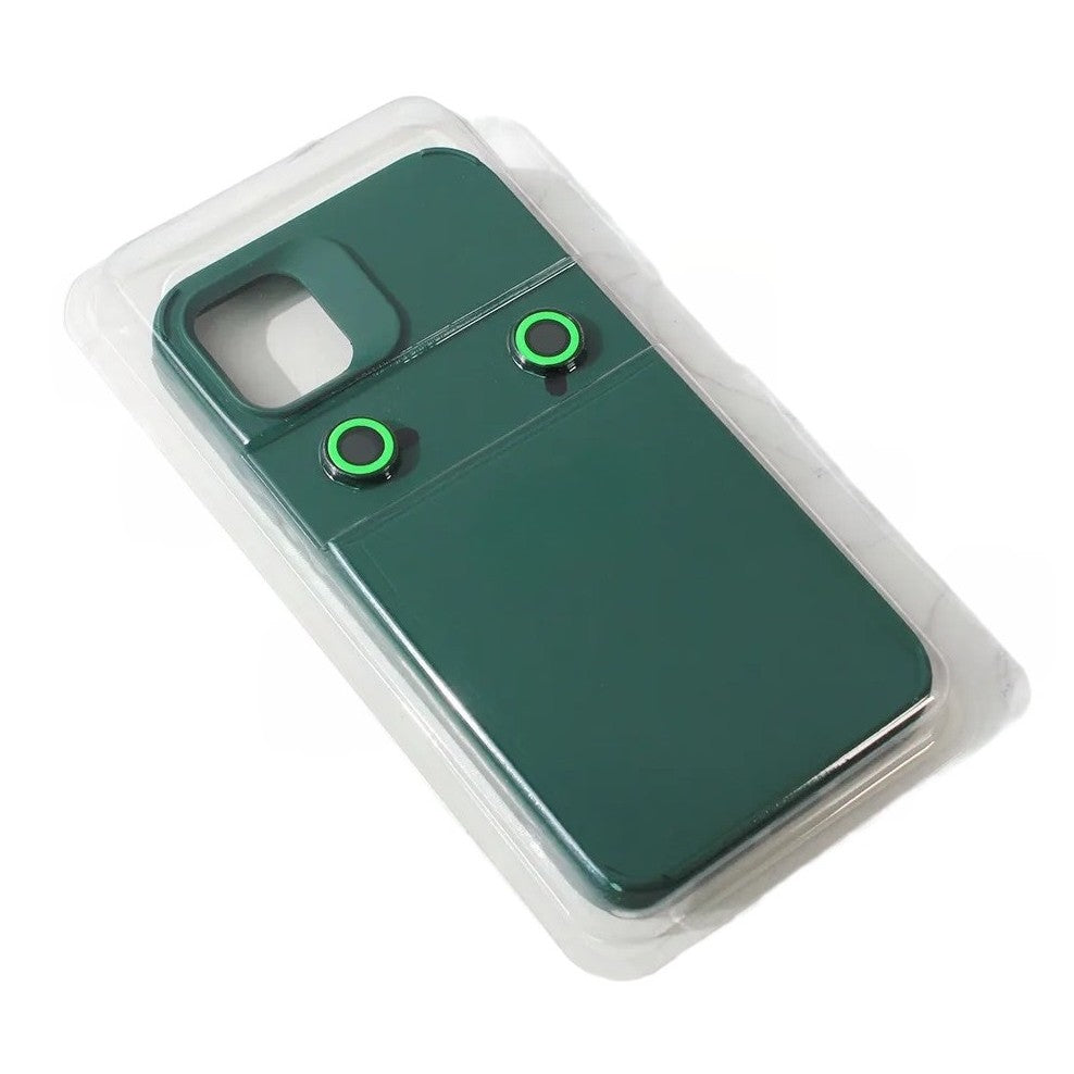 Husa Apple iPhone 14 Pro, Flippy, din Silicon Lichid, Interior din Microfibra, Lentile Fosforescente de Protectie Camera, Anti Amprenta, Rezistenta la Socuri, Verde-0