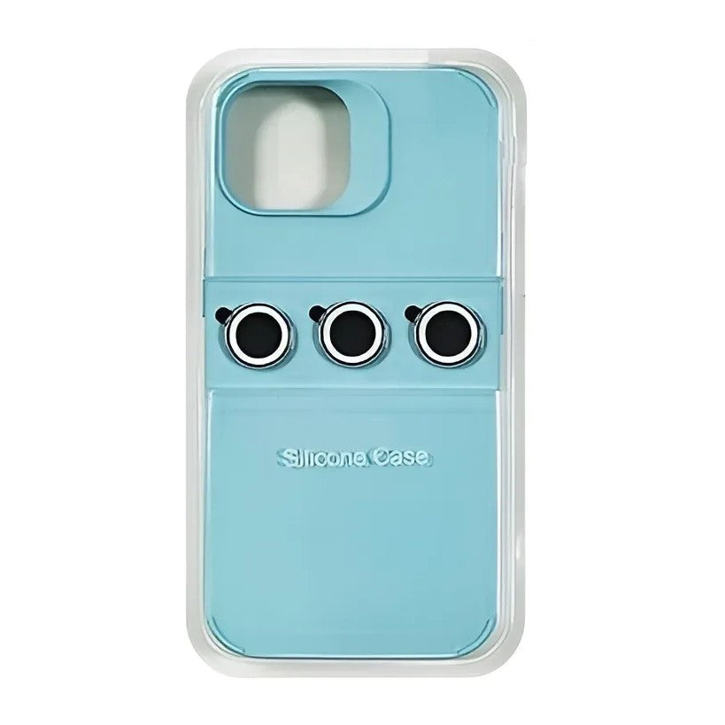 Husa Apple iPhone 14 Pro Max, Flippy, din Silicon Lichid, Interior din Microfibra, Lentile Fosforescente de Protectie Camera, Anti Amprenta, Rezistenta la Socuri, Bleu-7