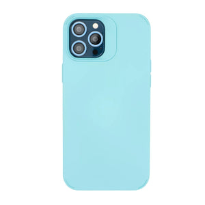 Husa Apple iPhone 14 Pro Max, Flippy, din Silicon Lichid, Interior din Microfibra, Lentile Fosforescente de Protectie Camera, Anti Amprenta, Rezistenta la Socuri, Bleu-0