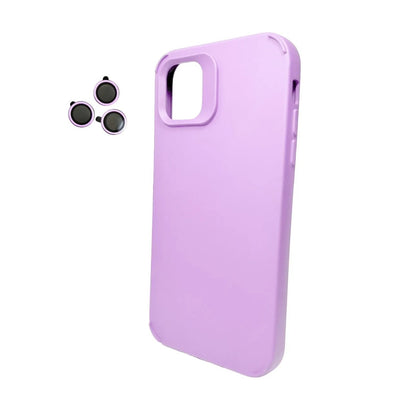 Husa Apple iPhone 15 Pro, Flippy, din Silicon Lichid, Interior din Microfibra, Lentile Fosforescente de Protectie Camera, Anti Amprenta, Rezistenta la Socuri, Mov-5