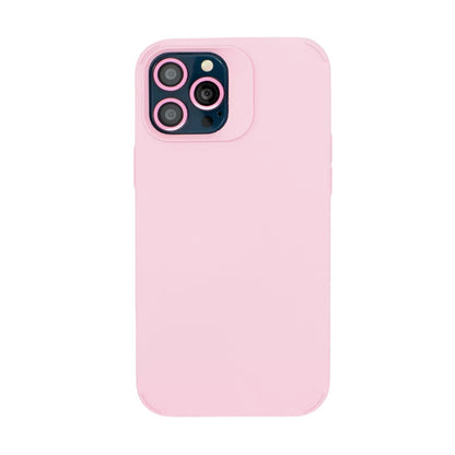 Husa Apple iPhone 15 Pro, Flippy, din Silicon Lichid, Interior din Microfibra, Lentile Fosforescente de Protectie Camera, Anti Amprenta, Rezistenta la Socuri, Roz-0