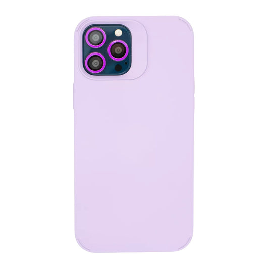 Husa Apple iPhone 15 Pro, Flippy, din Silicon Lichid, Interior din Microfibra, Lentile Fosforescente de Protectie Camera, Anti Amprenta, Rezistenta la Socuri, Mov-0