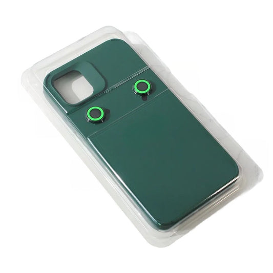 Husa Apple iPhone 15 Pro, Flippy, din Silicon Lichid, Interior din Microfibra, Lentile Fosforescente de Protectie Camera, Anti Amprenta, Rezistenta la Socuri, Verde-0