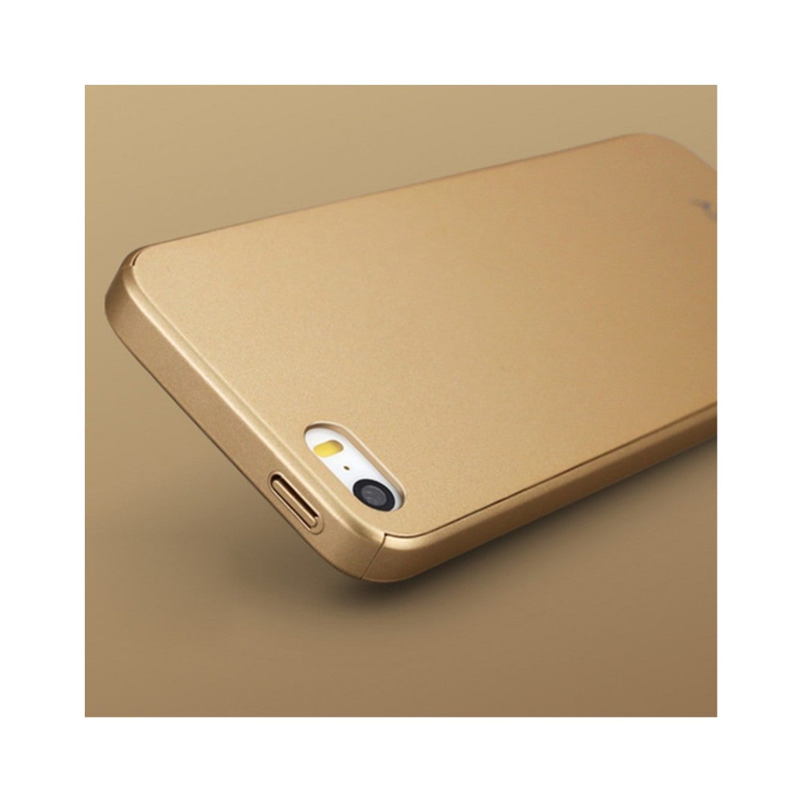 Husa Apple iPhone 5/5S/SE IPAKY Full Cover 360 Auriu cu Folie Cadou-4