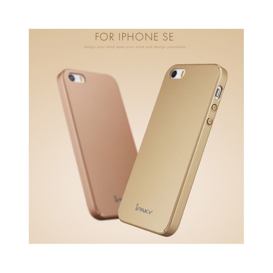 Husa Apple iPhone 5/5S/SE IPAKY Full Cover 360 Auriu cu Folie Cadou-8