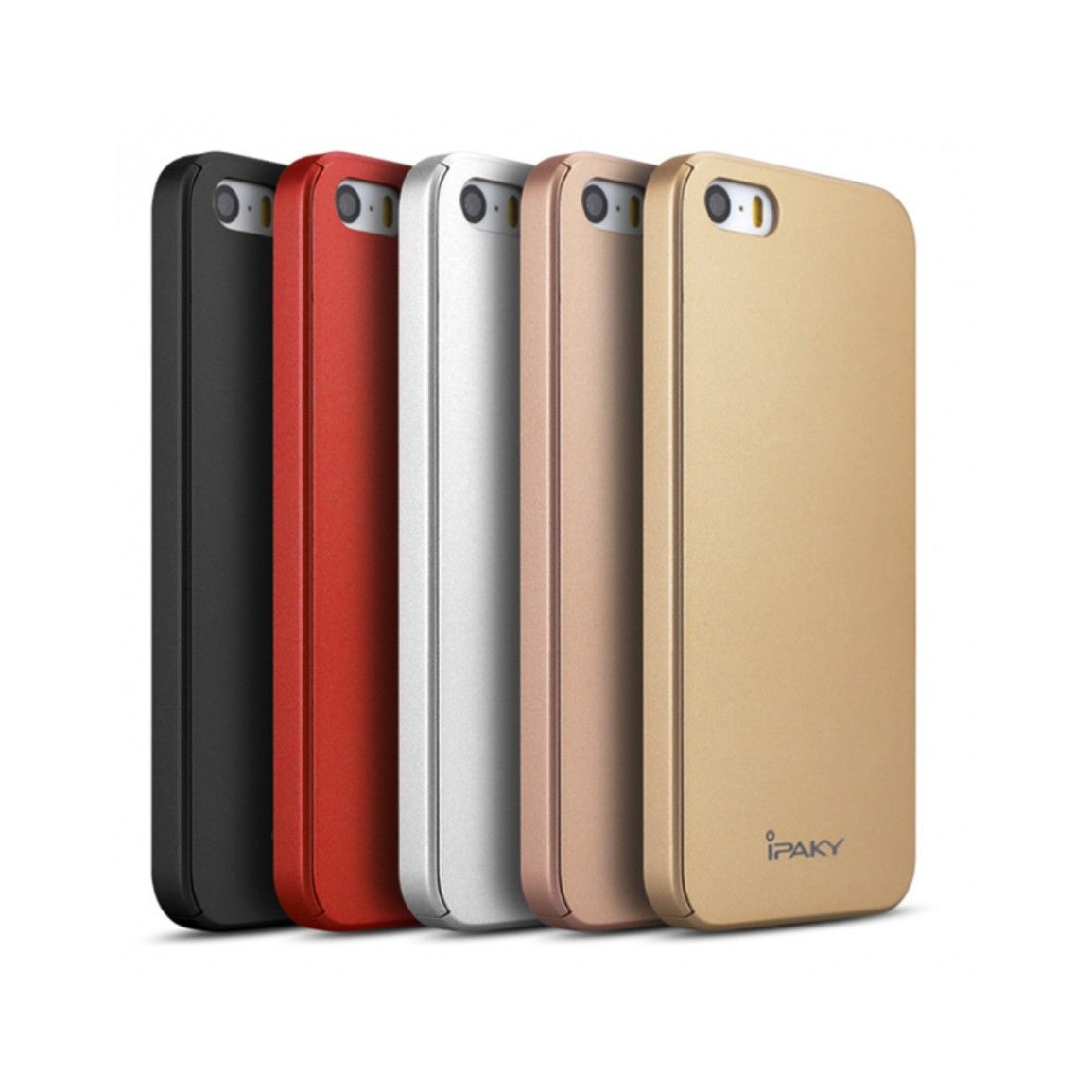 Husa Apple iPhone 5/5S/SE IPAKY Full Cover 360 Auriu cu Folie Cadou-0