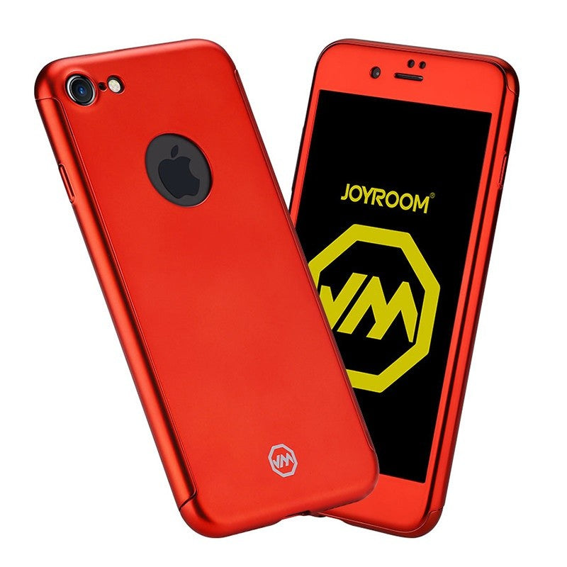 Husa Apple iPhone 6/6S 6 Joyroom (Fata + Spate) Rosu + Folie de protectie-1