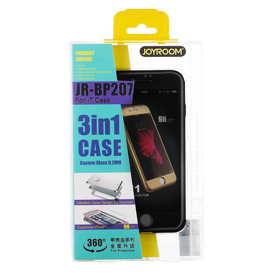 Husa Apple iPhone 6/6S 6 Joyroom (Fata + Spate) Rosu + Folie de protectie-4