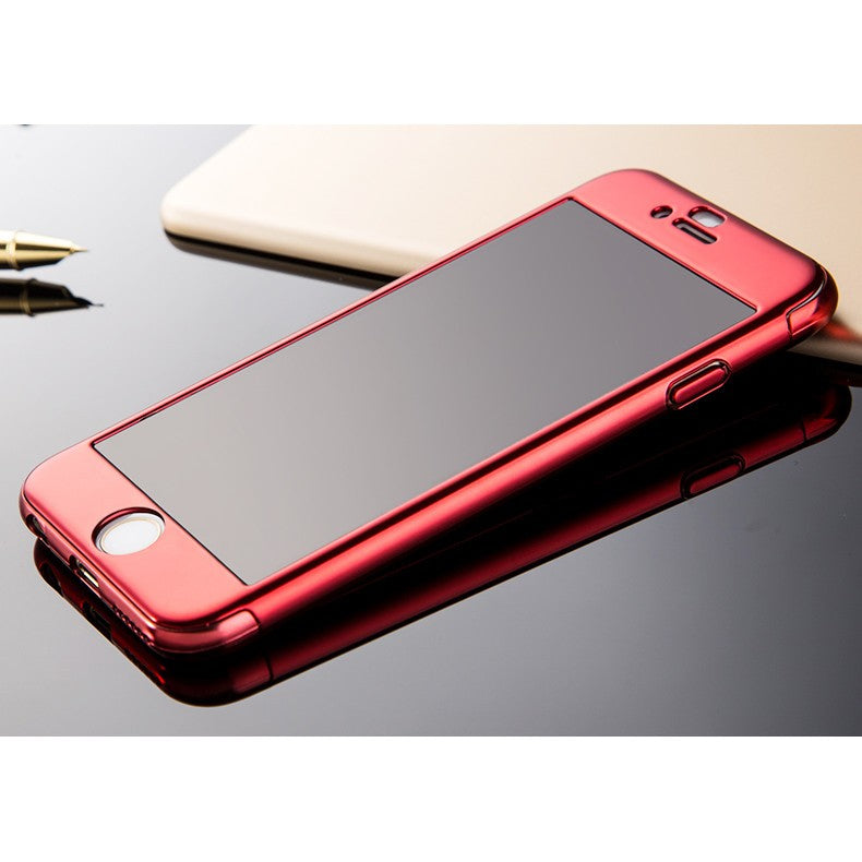 Husa Apple iPhone 6/6S 6 Joyroom (Fata + Spate) Rosu + Folie de protectie-5