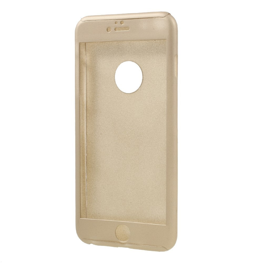 Husa Apple iPhone 6/6S Full Cover 360 Auriu + Folie de protectie-2