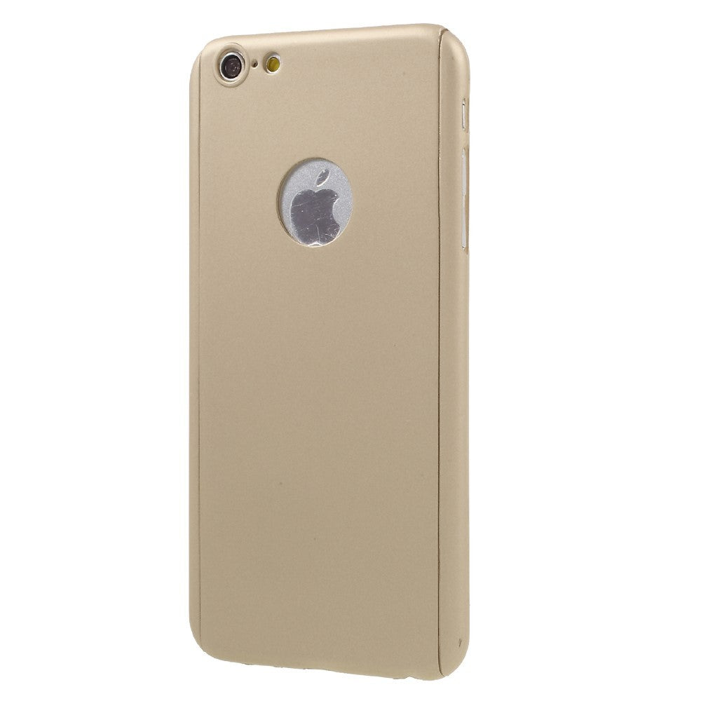 Husa Apple iPhone 6/6S Full Cover 360 Auriu + Folie de protectie-4