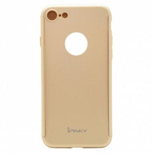 Husa Apple iPhone 6/6S IPAKY Full Cover 360 Auriu + Folie Cadou-5