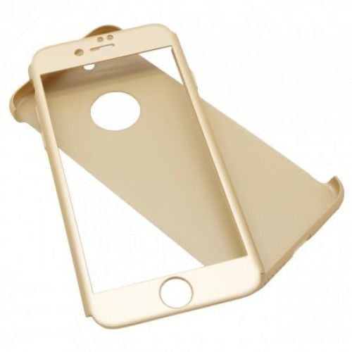 Husa Apple iPhone 6/6S IPAKY Full Cover 360 Auriu + Folie Cadou-8