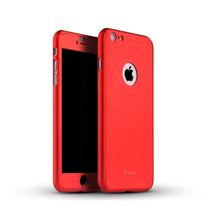 Husa Apple iPhone 6/6S IPAKY Full Cover 360 Rosu + Folie Cadou-3