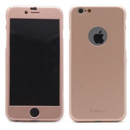 Husa Apple iPhone 6/6S IPAKY Full Cover 360 Roz Auriu + Folie Cadou-7