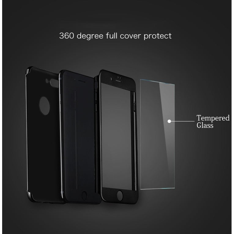 Husa Apple iPhone 6+/6S+ Joyroom (Fata + Spate) Negru + Folie de protectie-2