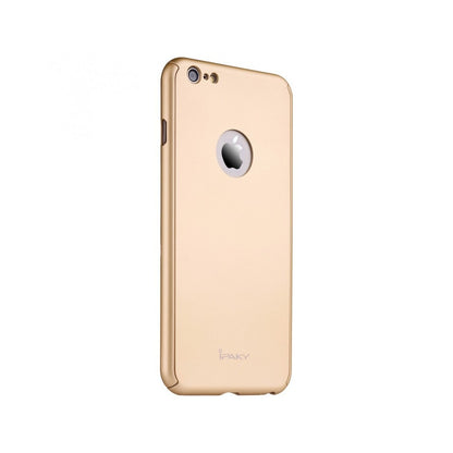 Husa Apple iPhone 6/6S Plus IPAKY Full Cover 360 Auriu + Folie Cadou-2