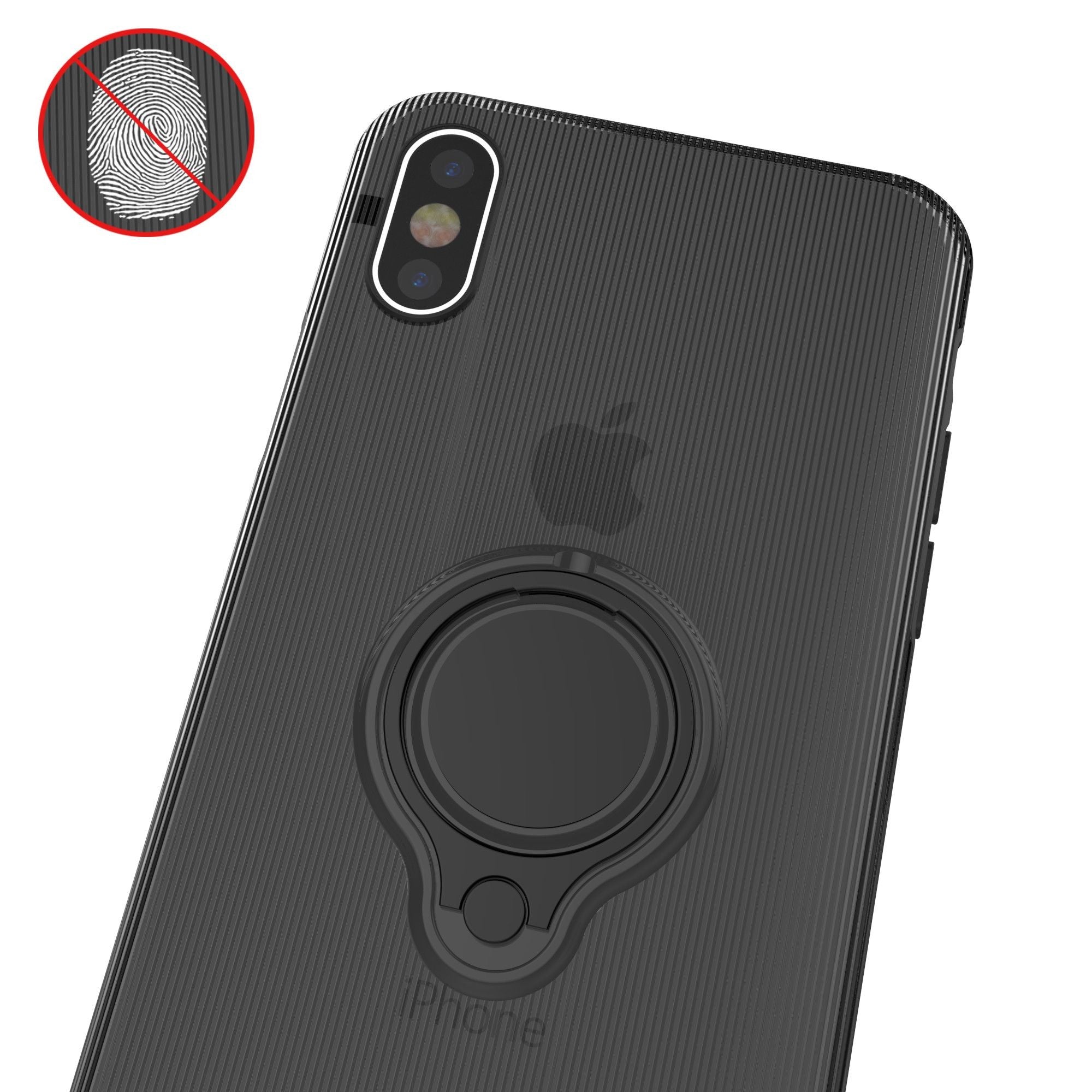 Husa Apple iPhone 6 Armor Ring cu inel magnetic Negru-2