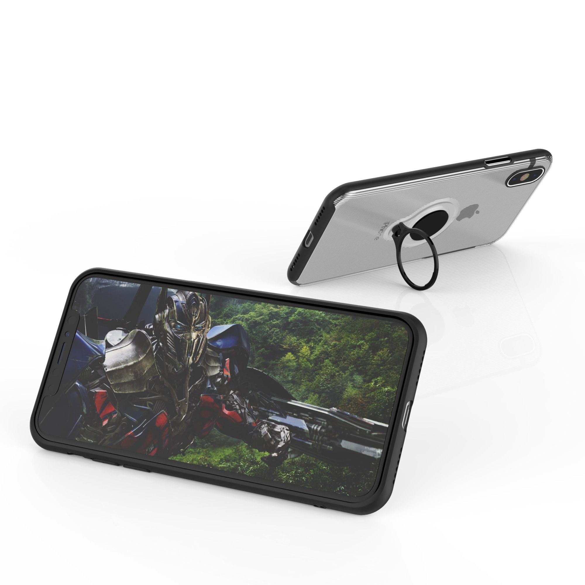 Husa Apple iPhone 6 Armor Ring cu inel magnetic Transparent-4