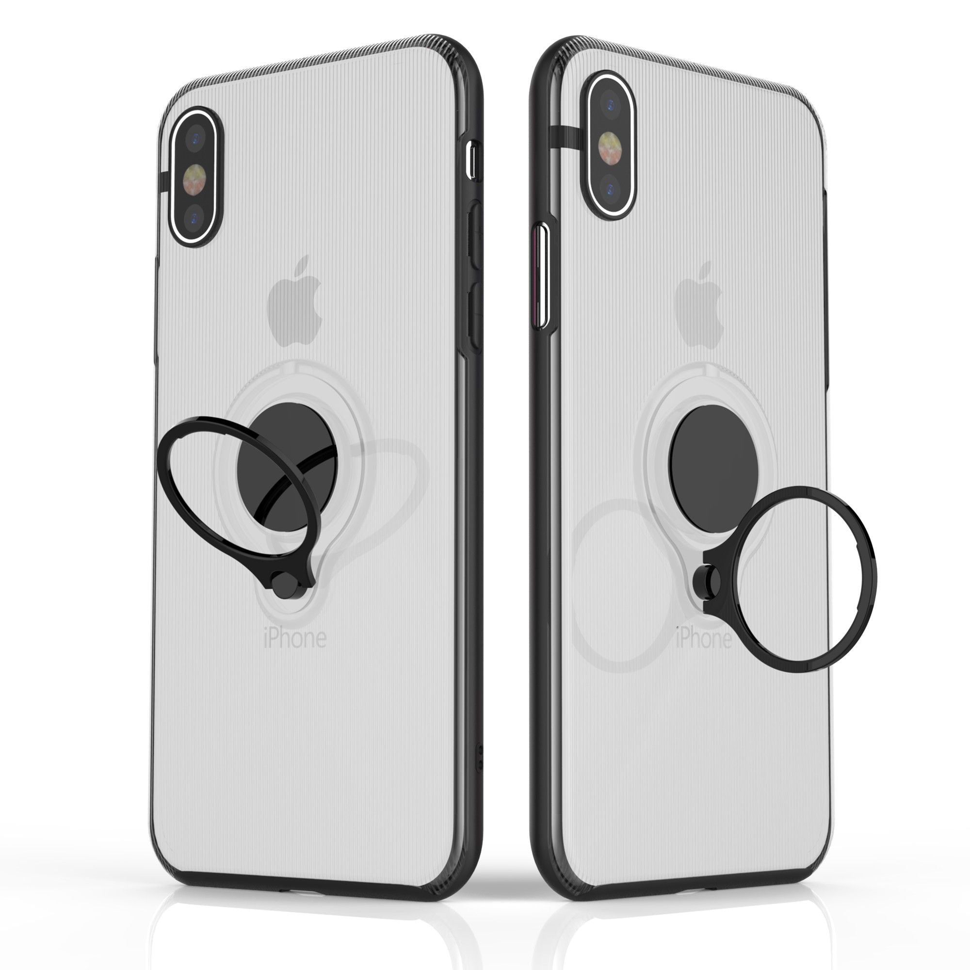 Husa Apple iPhone 6 Armor Ring cu inel magnetic Transparent-6