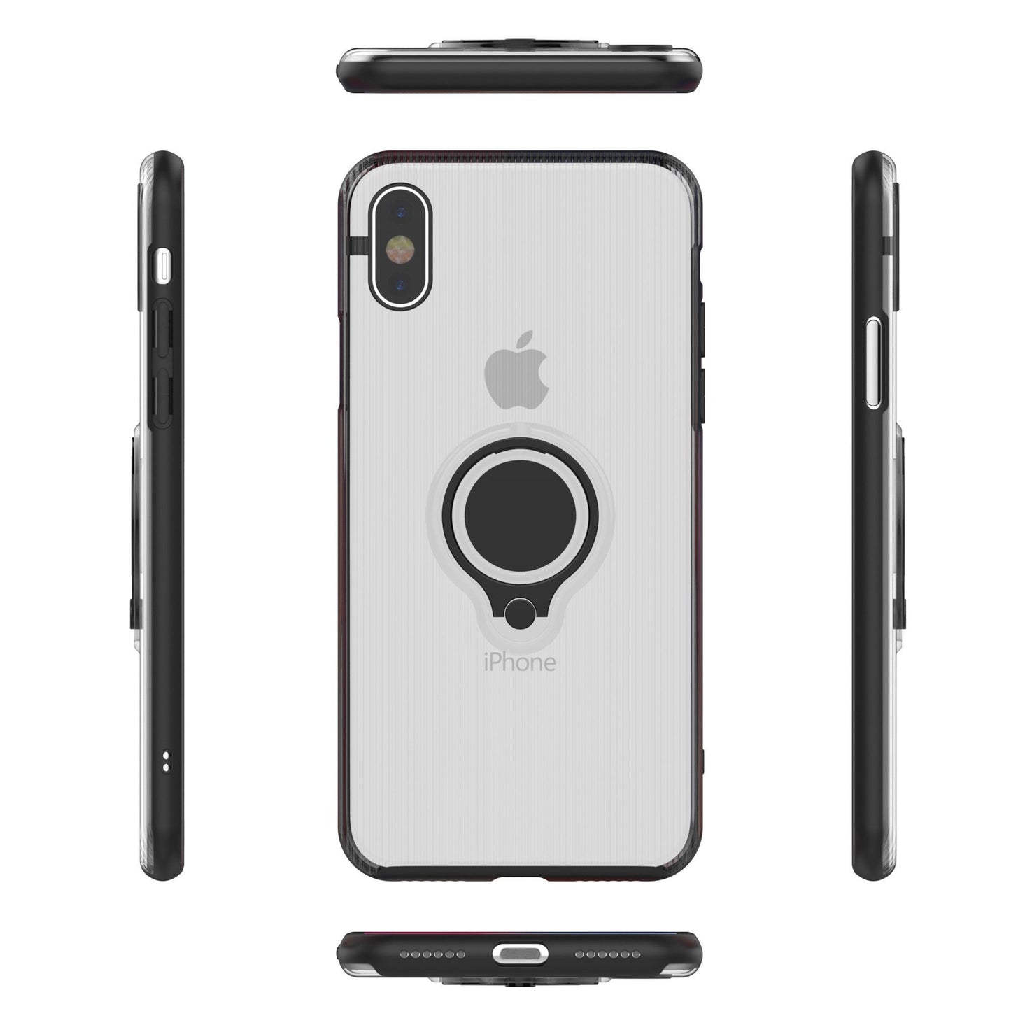 Husa Apple iPhone 6 Armor Ring cu inel magnetic Transparent-0