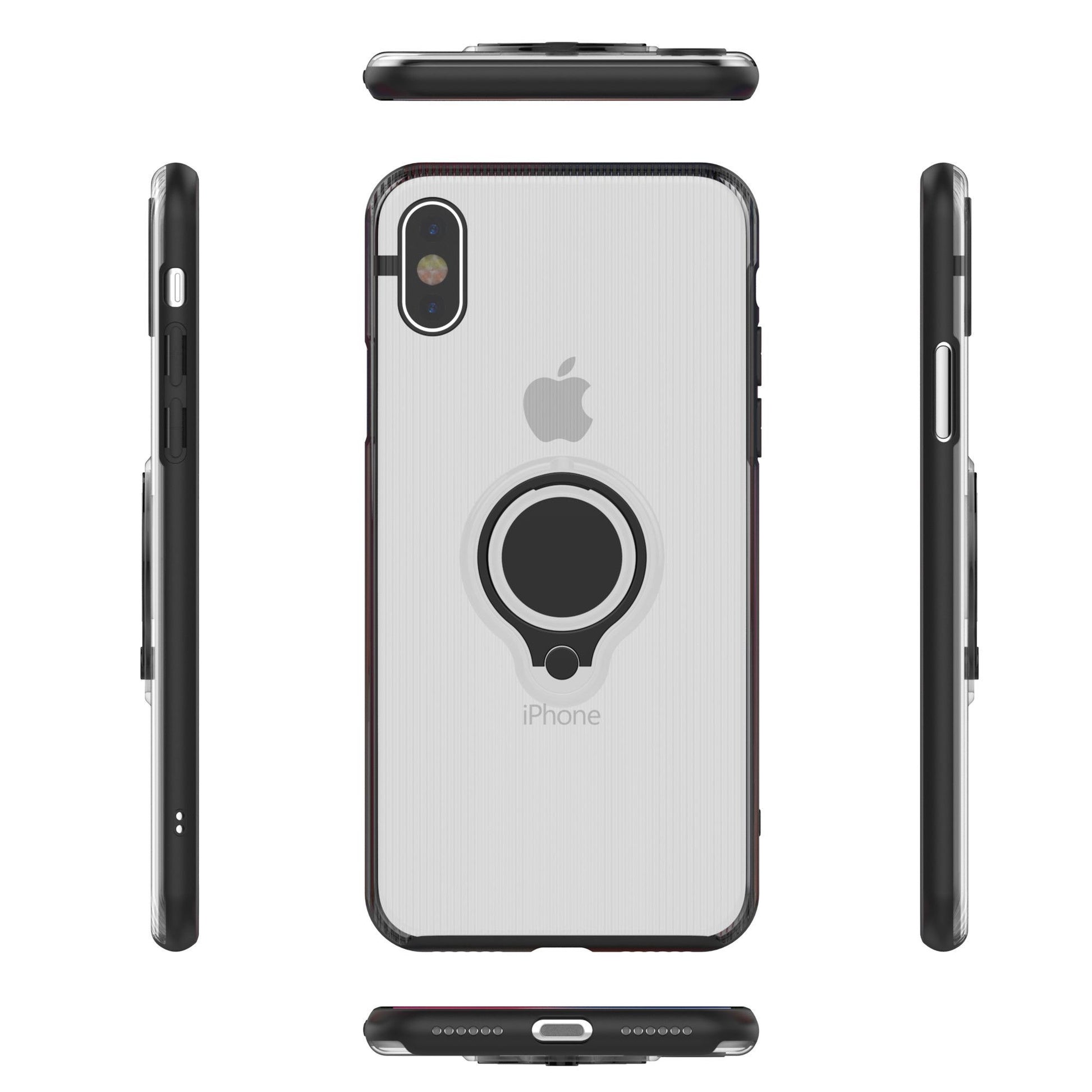 Husa Apple iPhone 6 Armor Ring cu inel magnetic Transparent-0