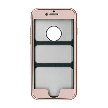 Husa Apple iPhone 6 Plus Full Silicone 360 Auriu + Folie de protectie-3