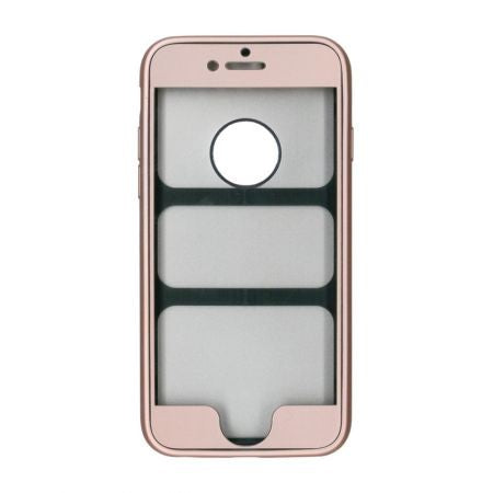 Husa Apple iPhone 6 Plus Full Silicone 360 Auriu + Folie de protectie-3