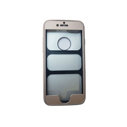 Husa Apple iPhone 6 Plus Full Silicone 360 Auriu + Folie de protectie-4