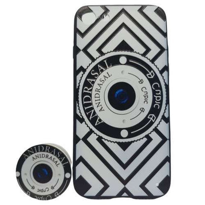 Husa Apple iPhone 7/8 Multicolor Model Camera Foto + Popsocket inclus-1