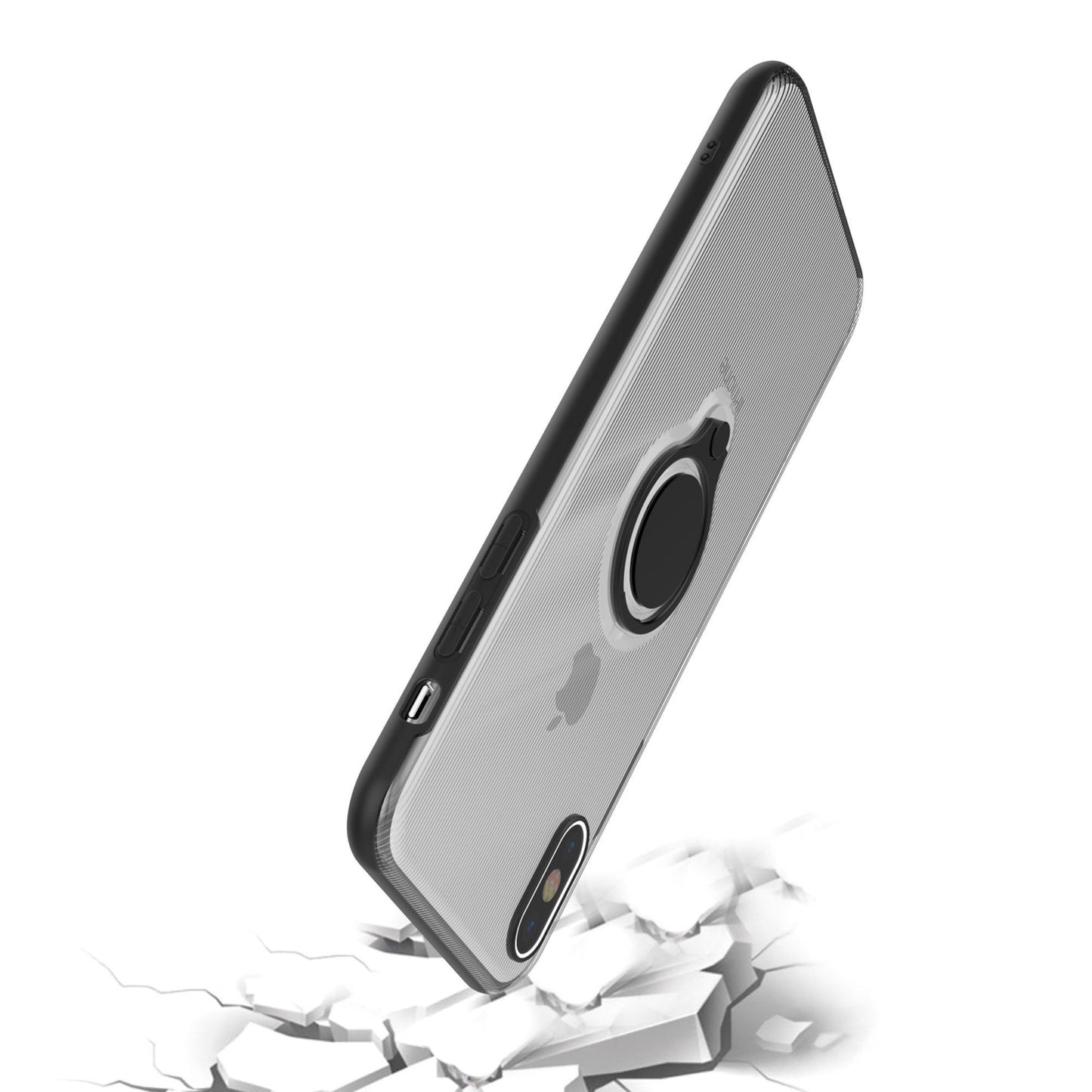 Husa Apple iPhone 7 Armor Ring cu inel magnetic Transparent-2