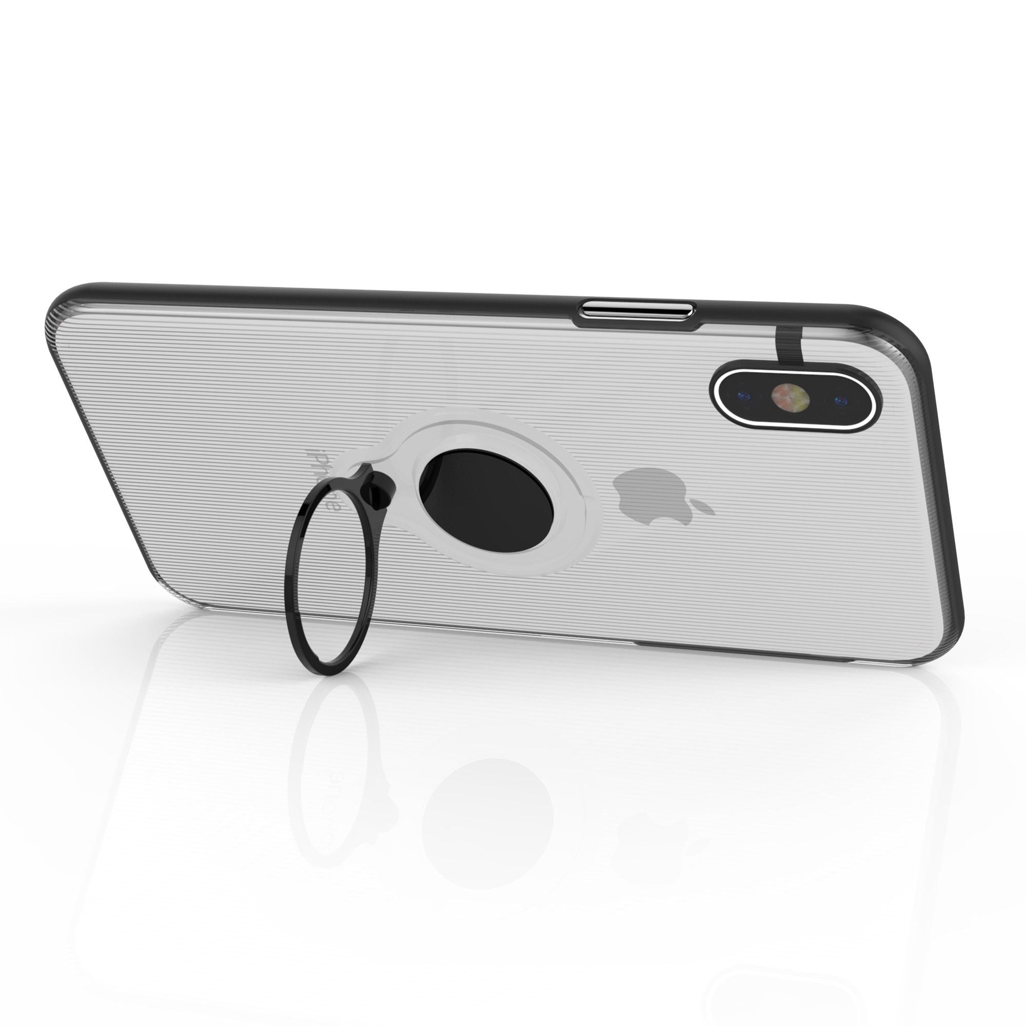Husa Apple iPhone 7 Armor Ring cu inel magnetic Transparent-3