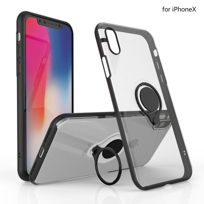 Husa Apple iPhone 7 Armor Ring cu inel magnetic Transparent-6
