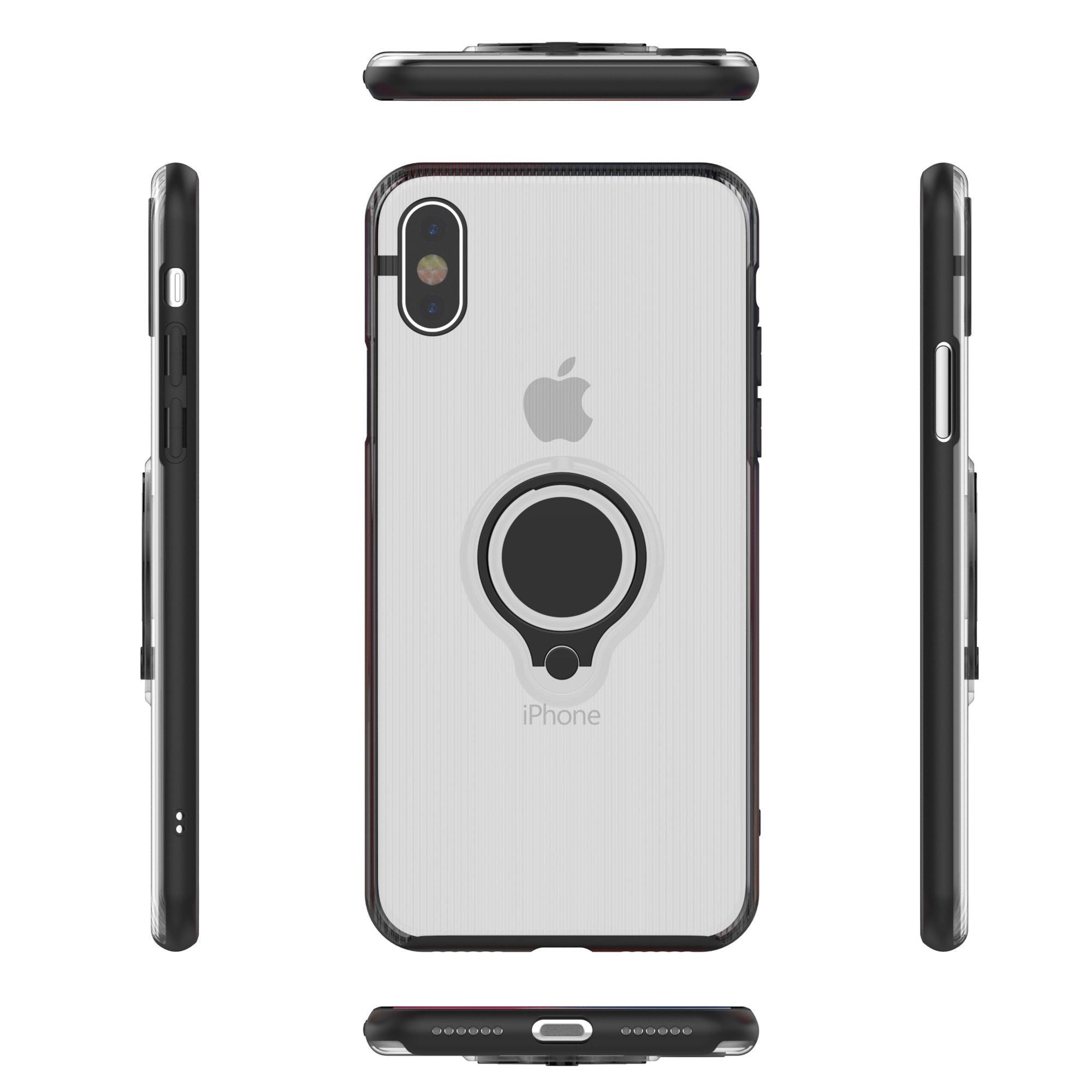 Husa Apple iPhone 7 Armor Ring cu inel magnetic Transparent-0