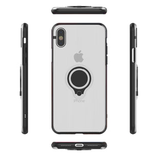 Husa Apple iPhone 7 Armor Ring cu inel magnetic Transparent-0