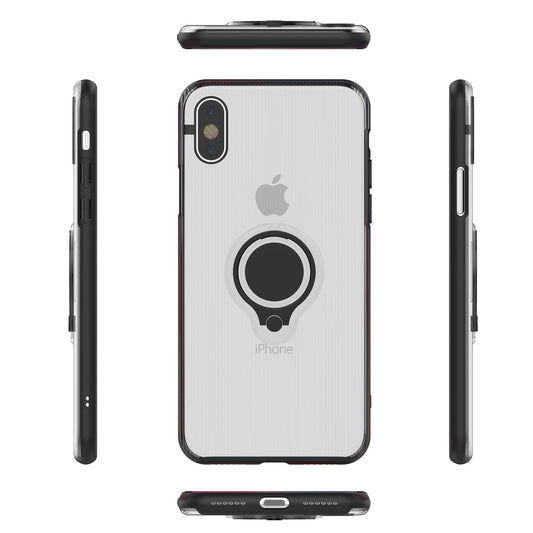 Husa Apple iPhone 7 Armor Ring cu inel magnetic Transparent-0