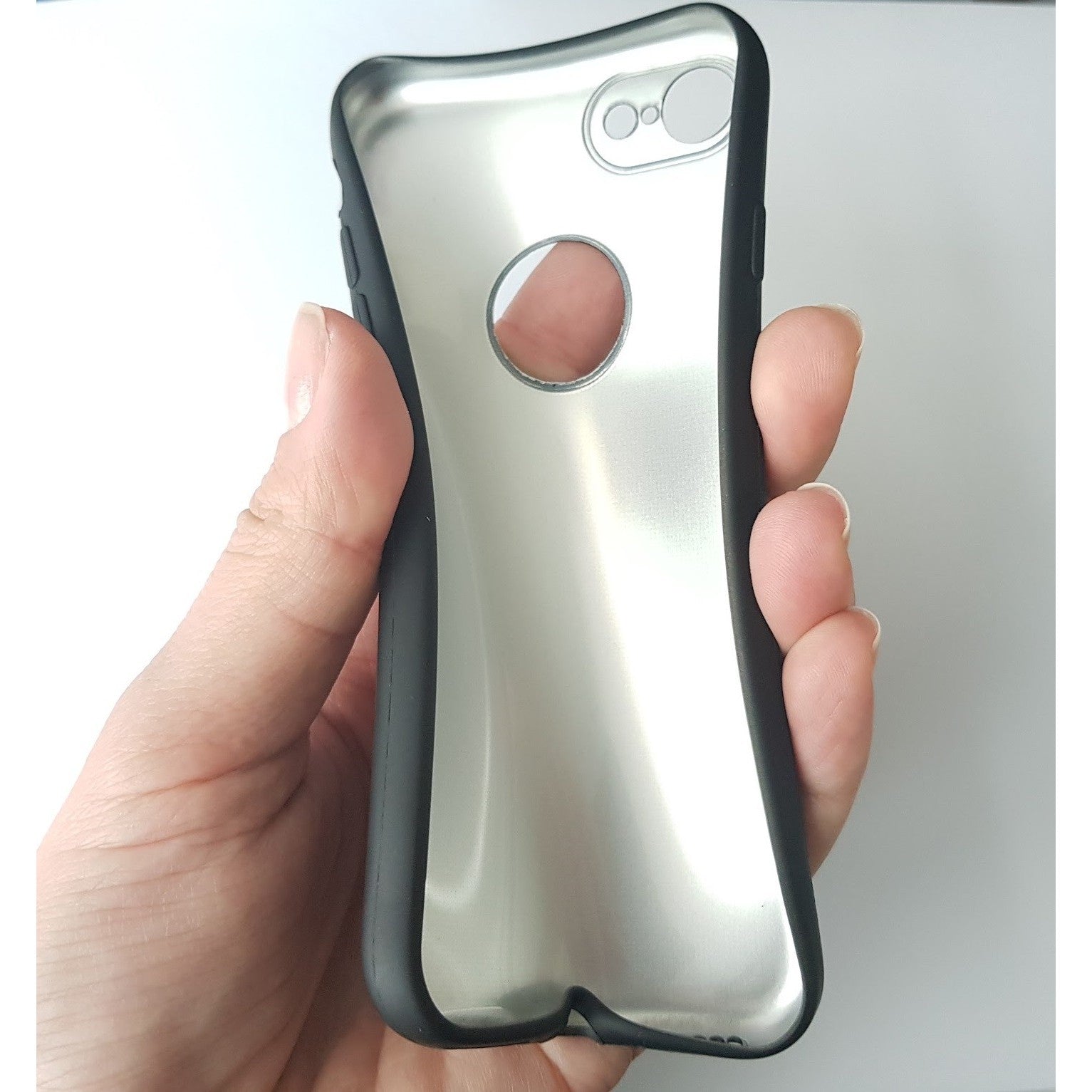 Husa Apple iPhone 7 Full Silicone 360 Negru + Folie de protectie-7