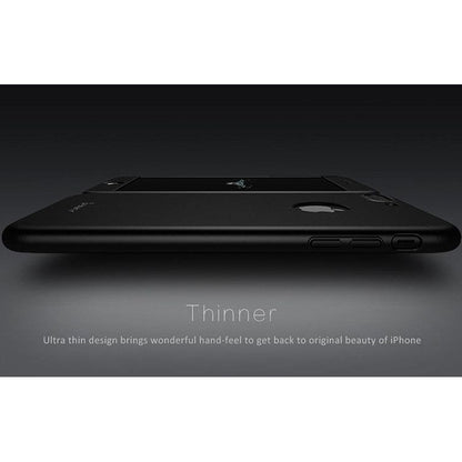 Husa Apple iPhone 7 IPAKY Full Cover 360 Negru + Folie Cadou-3