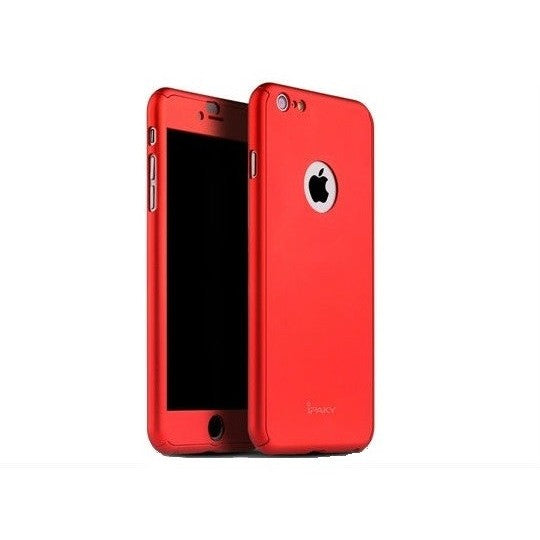 Husa Apple iPhone 7 IPAKY Full Cover 360 Rosu + Folie Cadou-2