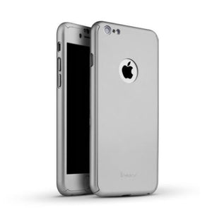 Husa Apple iPhone 7 Joyroom (Fata + Spate) Argintiu + Folie de protectie-0