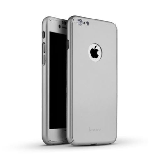 Husa Apple iPhone 7 Joyroom (Fata + Spate) Argintiu + Folie de protectie-0