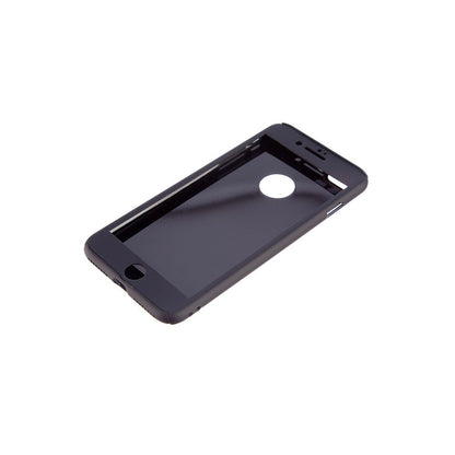 Husa Apple iPhone 7 Plus Full Cover 360 Negru + Folie de protectie-2