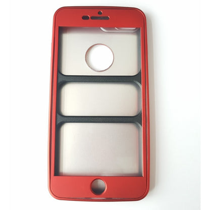 Husa Apple iPhone 7 Plus Full Silicone 360 Rosu-2
