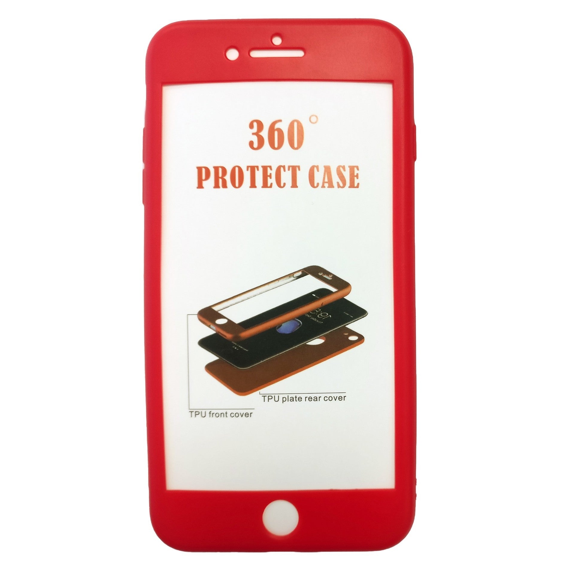 Husa Apple iPhone 7 Plus Full Silicone Rosu-3