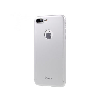 Husa Apple iPhone 7 Plus IPAKY Full Cover 360 Argintiu + Folie Cadou-6
