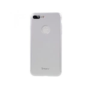 Husa Apple iPhone 7 Plus IPAKY Full Cover 360 Argintiu + Folie Cadou-0