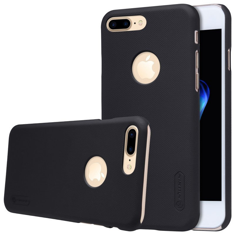 Husa Apple iPhone 7 Plus Nillkin Frosted Shield Negru + Folie de protectie-3