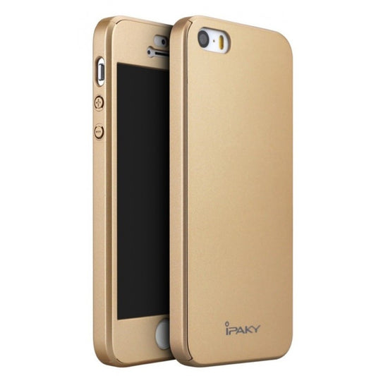 Husa Apple iPhone 8 IPAKY Full Cover 360 Auriu + Folie Cadou-1